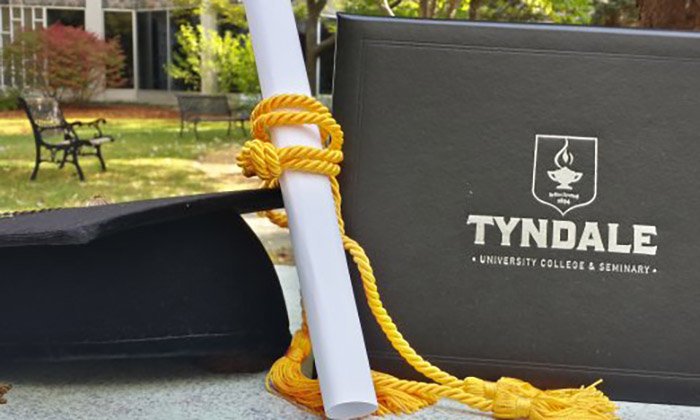 Tyndale Grad Cap and diploma