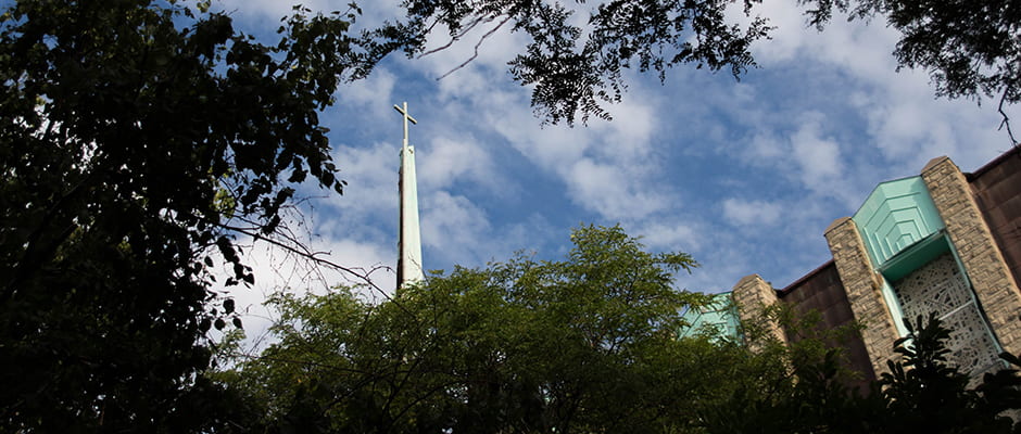 A view of the chapel from the outside