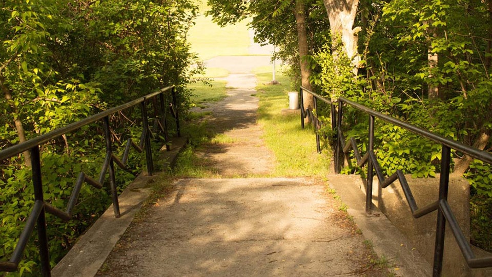 Shaded path outside