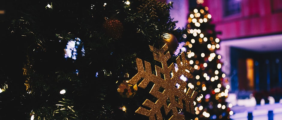 Christmas tree in the Tyndale Chapel