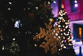 Christmas tree in the Tyndale Chapel