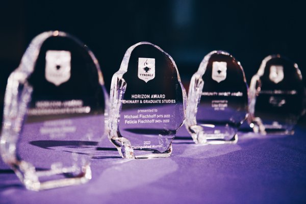 Distinguished Alumni Awards on a table