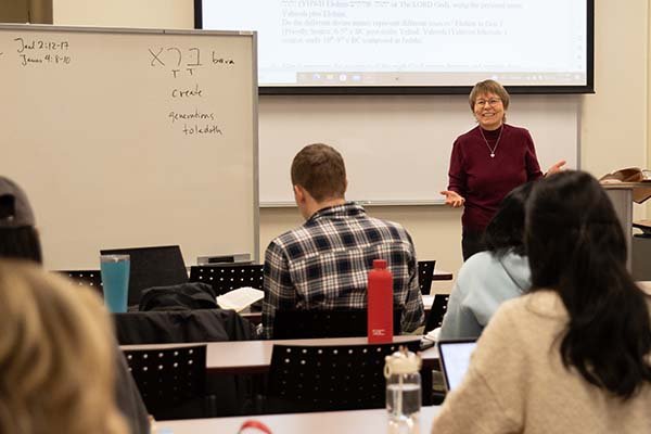 Professor teaching a Seminary class