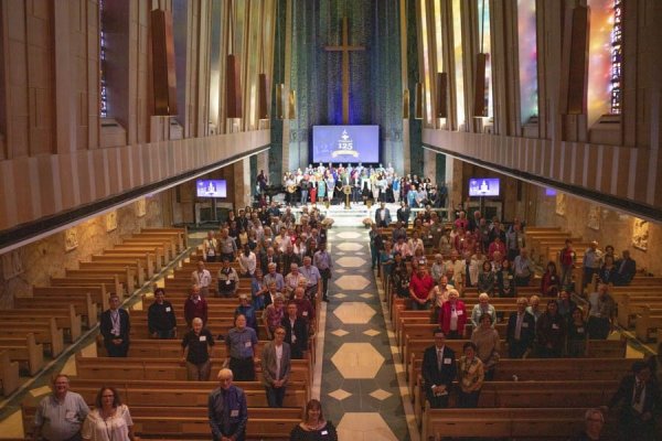 group photo in chapel