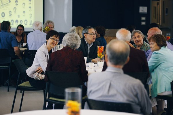 Alumni enjoying refreshments