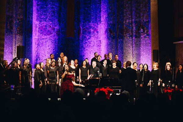 Tyndale Community Choir performing on stage