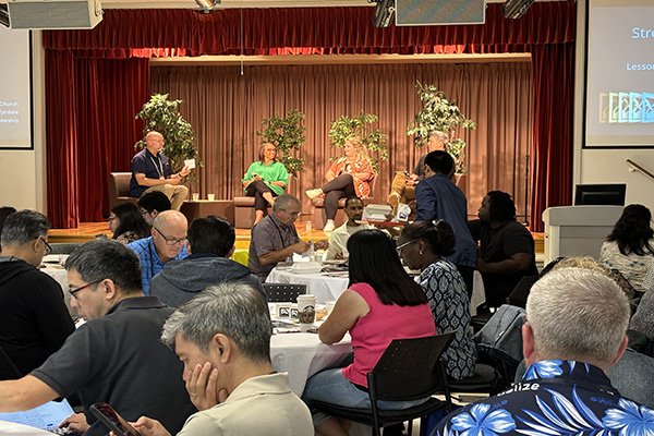 Discussion on stage during the Global Leadership Summit at Tyndale