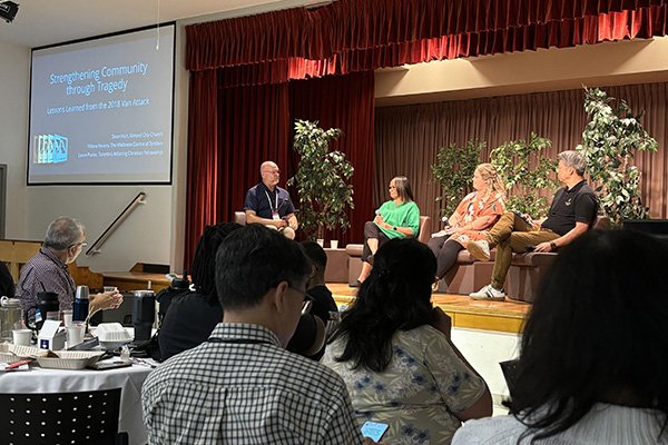Local panel discussion on stage